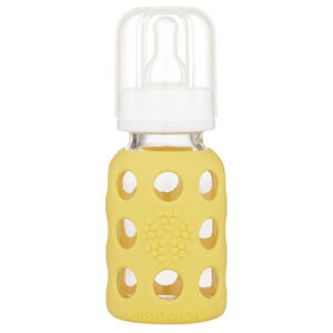 lifefactory Babyflasche aus Glas in banana 120ml