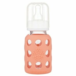 lifefactory Babyflasche aus Glas in cantaloupe 120ml