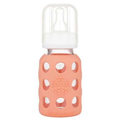 lifefactory Babyflasche aus Glas in cantaloupe 120ml