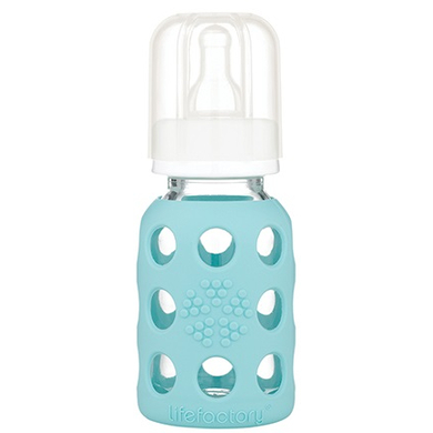 lifefactory Babyflasche aus Glas in mint 120ml