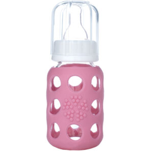 lifefactory Babyflasche aus Glas in pink