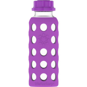 lifefactory Kinderflasche aus Glas in grape 250 ml