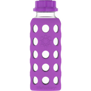 lifefactory Kinderflasche aus Glas in grape 250 ml