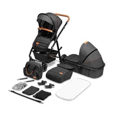 lionelo Kombikinderwagen Amber 2-in-1 Grey Graphite