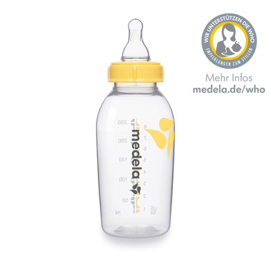 medela Muttermilchflasche 250 ml mit Sauger M Mittlerer Fluss