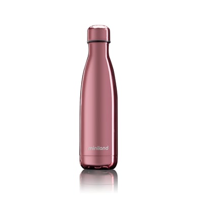 miniland Thermosflasche bottle deluxe rose mit Chromeffekt 500 ml
