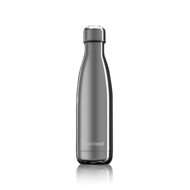 miniland Thermosflasche bottle deluxe silver mit Chromeffekt 500ml