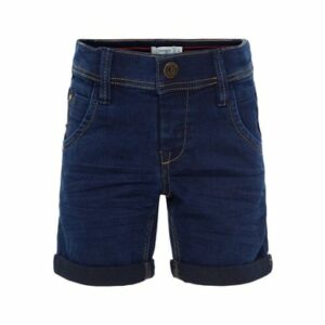 name it Boys Jeans Shorts Ryan dark blue denim