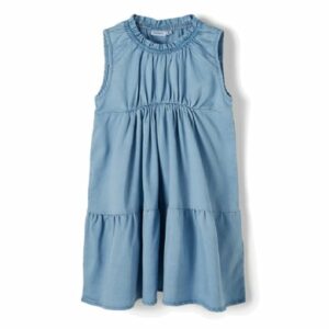 name it Kleid Nmfbatas Light Blue Denim