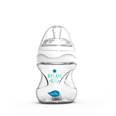 nuvita Babyflasche Anti - Kolik Glas Collection mit innovativem Sauger 140ml in weiß