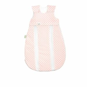 odenwälder Babynest Jersey-Schlafsack prima klima check light coral