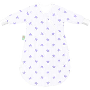 odenwälder Jersey Unterzieh-Schlafsack BabyNest stars soft violett