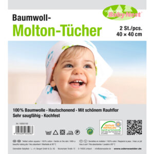 odenwälder Moltontücher 2er-Pack weiß