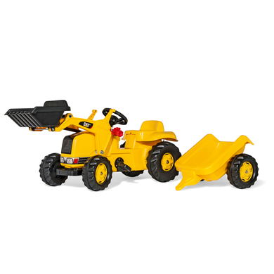 rolly®toys Kindertraktor rollykid CAT mit rollyKid Trailer und rollyKid Lader 023288
