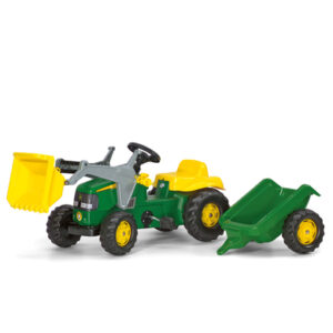 rolly®toys Kindertraktor rollykid John Deere mit Lader und Anhänger