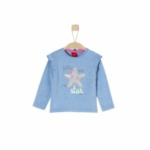 s.Oliver Girls Langarmshirt light blue melange