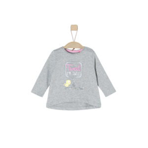s.Oliver Girls Langarmshirt light grey melange