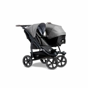 tfk Geschwisterwagen Duo 2 mit Luftkammer-Set Premium Grau