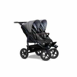 tfk Zwillingskinderwagen Duo 2 mit Luftrad-Set Premium Grau