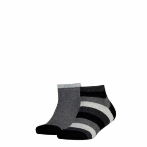 Tommy Hilfiger Socken KIDS BASIC STRIPE QUARTER Schwarz/Grau