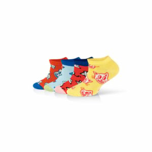 Happy Socks Sneakersocken 4-Pack Kids Low Cat-Dog multi_coloured