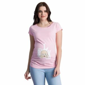 M.M.C. Umstandsshirt I Will Rock You mit Motiv Rosa