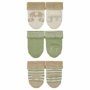 Sterntaler Baby-Söckchen 3er-Pack Elefant ecru