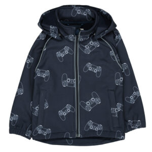 STACCATO Softshelljacke dark navy gemustert