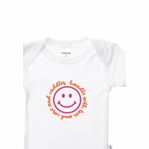 Liliput Baby-Bodies im 2er Set Smiley weiss/ pink