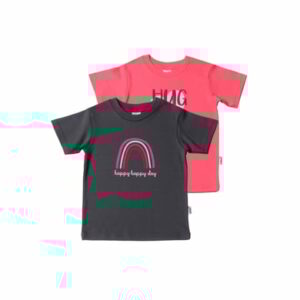 Liliput T-Shirts im 2er Pack Hug Me anthrazit-pink