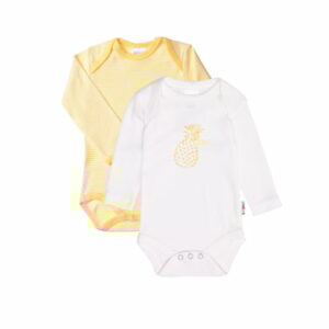 Liliput Langarm-Bodys 2er Set gelb und weiß