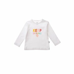 Liliput Langarmshirt 'Keep Smiling' weiss