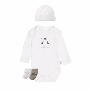 Liliput 4-teiliges Set 'Pinguin' weiss-grau