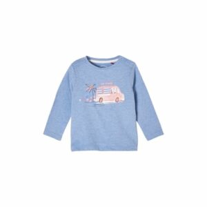 s.Oliver Langarmshirt light blue melange