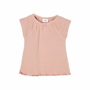 s.Oliver T-Shirt mit Ajourmuster rosa