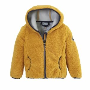 killtec Fleecejacke mit Kapuze gelb