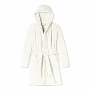 Schiesser Bademantel Teddy Fleece off-white