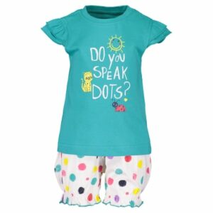 BLUE SEVEN Girls 2er Set T-Shirt + Shorts Lagune