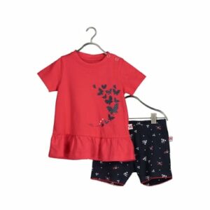 BLUE SEVEN Baby 2er-Set Tunika + Shorts Hochrot