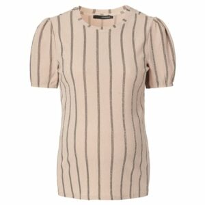 SUPERMOM T-shirt Stripe Oxford Tan