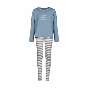 Skiny Pyjama Blau/Beige/Rosa