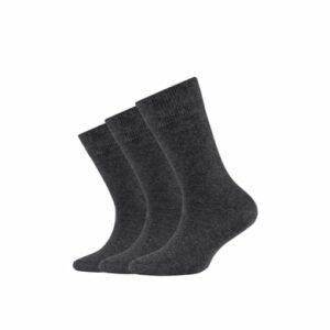 Camano Socken Children ca-soft organic 3er-Pack anthracite