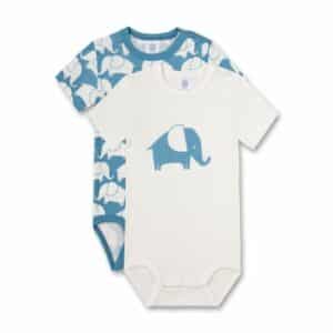 Sanetta Body Elefant Doppelpack offwhite/blau