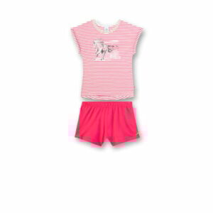 Sanetta Pyjama Pink/Weiß/Gestreift