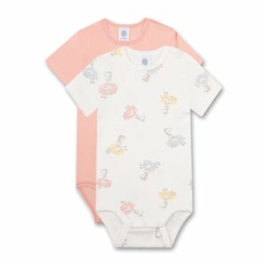 Sanetta Body Doppelpack Giraffe offwhite/rosa