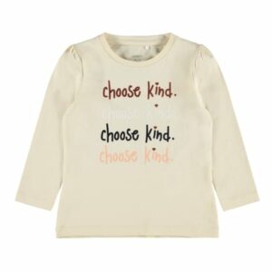 name it Langarmshirt Nmfokind Whitecap Gray