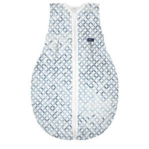 Alvi® Schlafsack Jersey Light Mosaik blau/weiß