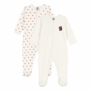 Petit Bateau Schlafoverall 2er Pack weiß