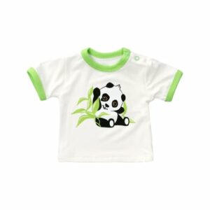 Baby Sweets Shirt Kurzarm Happy Panda grün weiß