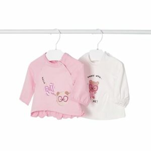 Mayoral 2er Pack Langarmshirt rosa/weiß